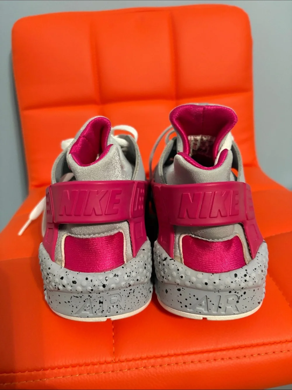 Nike Air Huarache Pink and Gray Sneakers